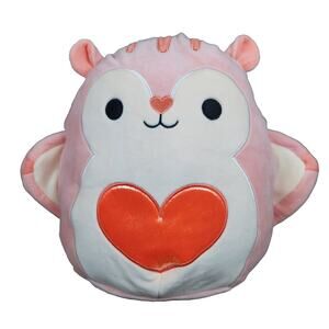 Squishmallow 12" Medium Gabourey Love Peach Flying Squirrel Shimmer Heart NEW
